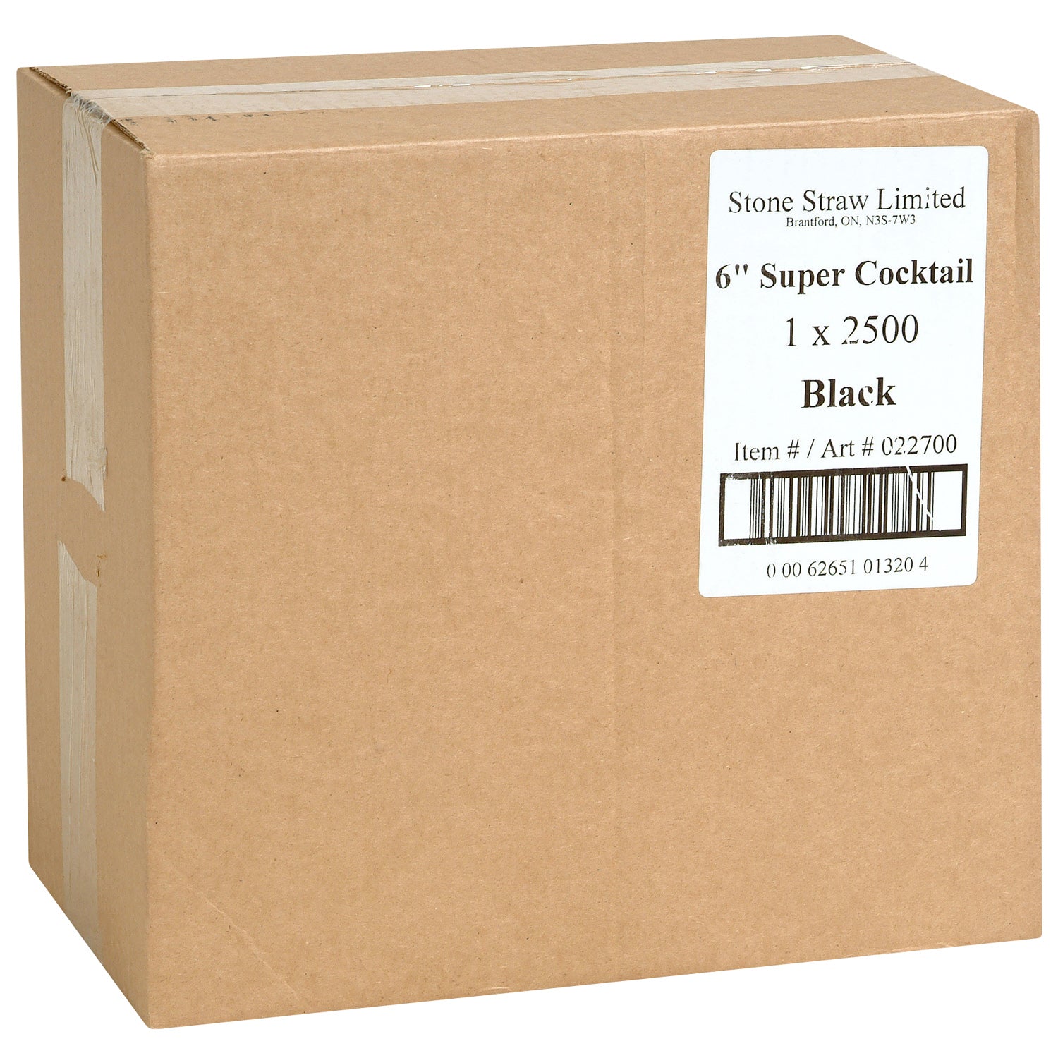 Straw Cocktail 6 in. Super Black - 1 x 2500 count - Stone Plastics - Packaging and Accessories - Restaurant Supplies and Equipment - Canadian Distribution-2