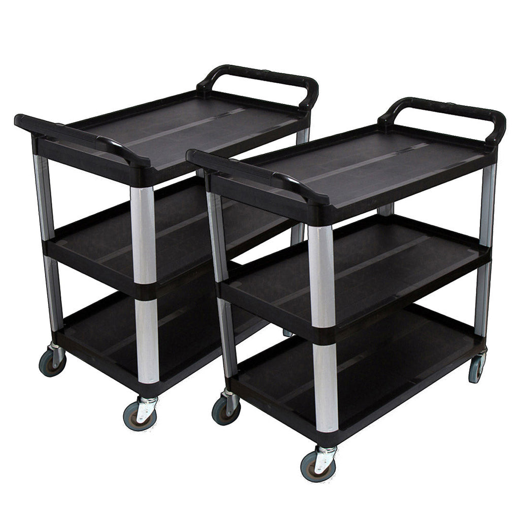 NNEAGS 2X 3 Tier Food Trolley Food Waste Cart Food Utility Mechanic Kitchen Large