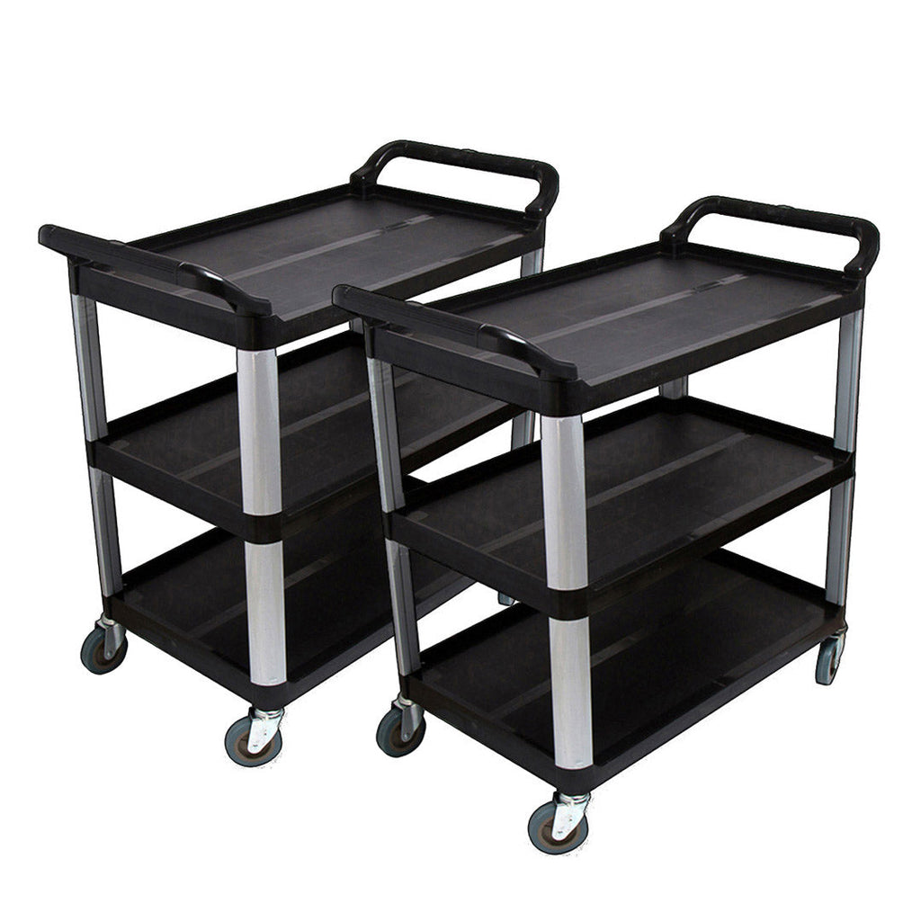 NNEAGS 2X 3 Tier 83.5x43x95cm Food Trolley Food Waste Cart Food Utility Mechanic Kitchen Small