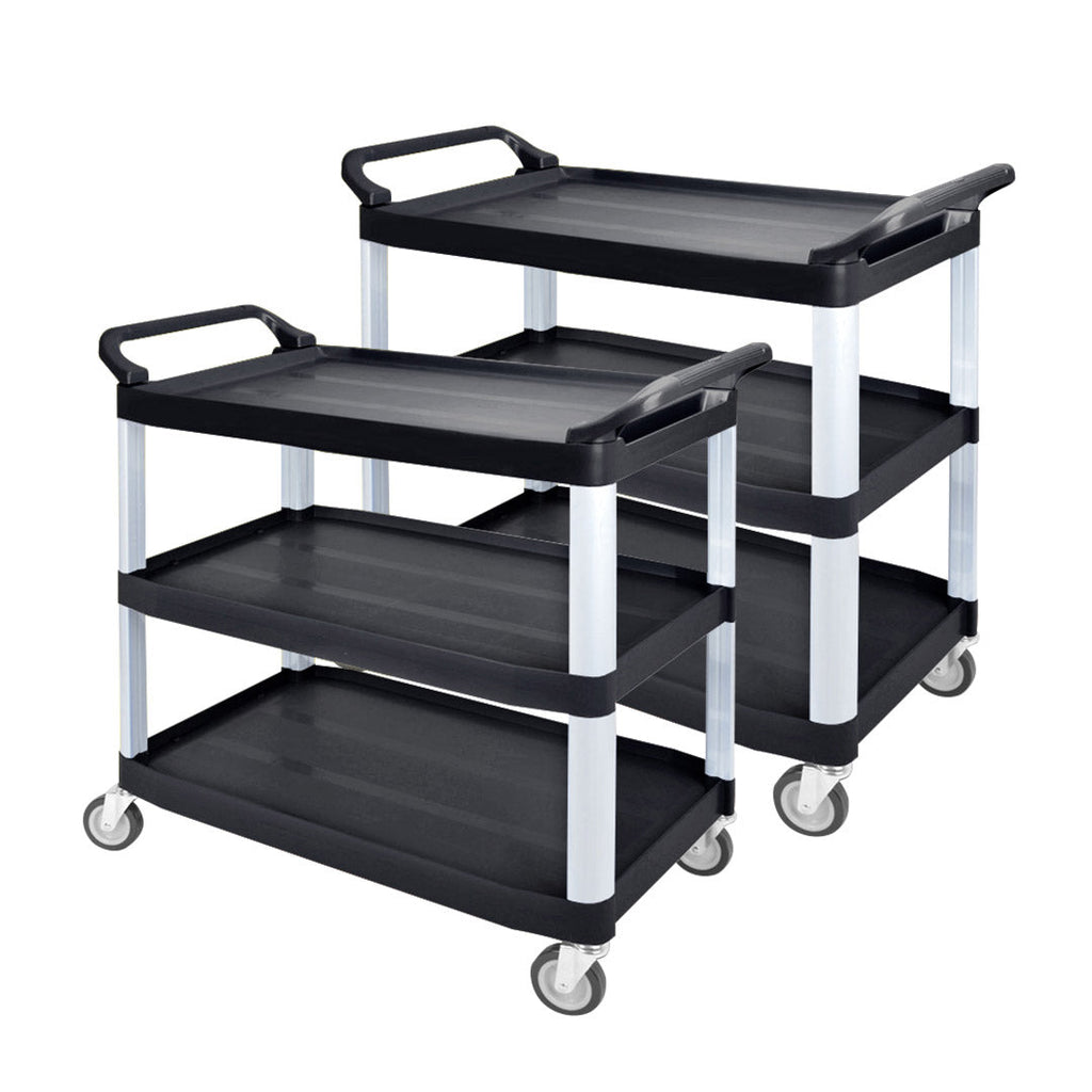 NNEAGS 2X 3 Tier Food Trolley Food Waste Cart Food Utility Mechanic Kitchen Large