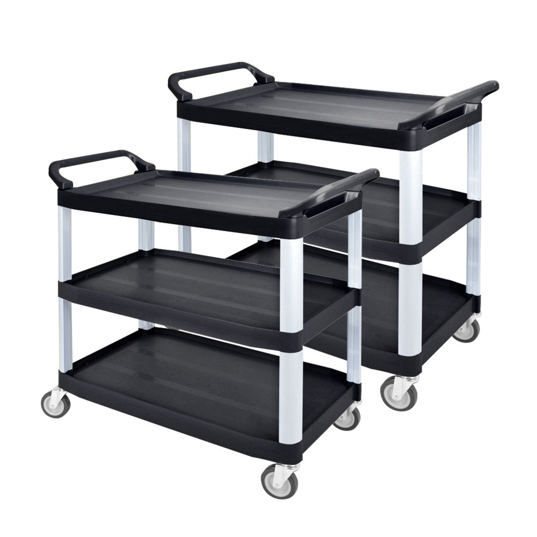 NNEAGS 2X 3 Tier Food Trolley Food Waste Cart Food Utility Mechanic Kitchen Large