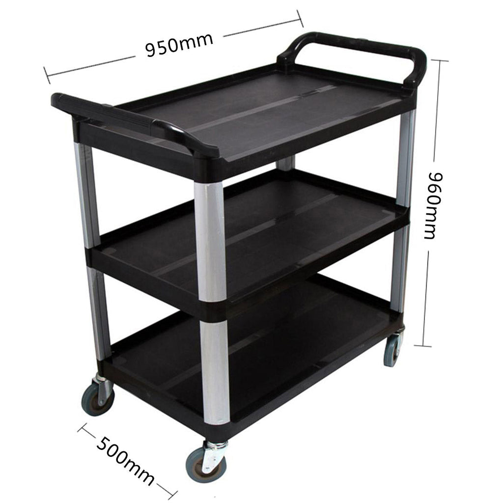 NNEAGS 2X 3 Tier Food Trolley Food Waste Cart Food Utility Mechanic Kitchen Large