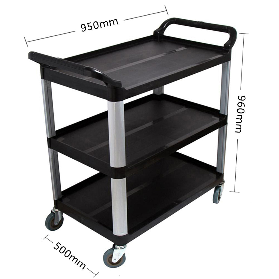 NNEAGS 2X 3 Tier Food Trolley Food Waste Cart Food Utility Mechanic Kitchen Large