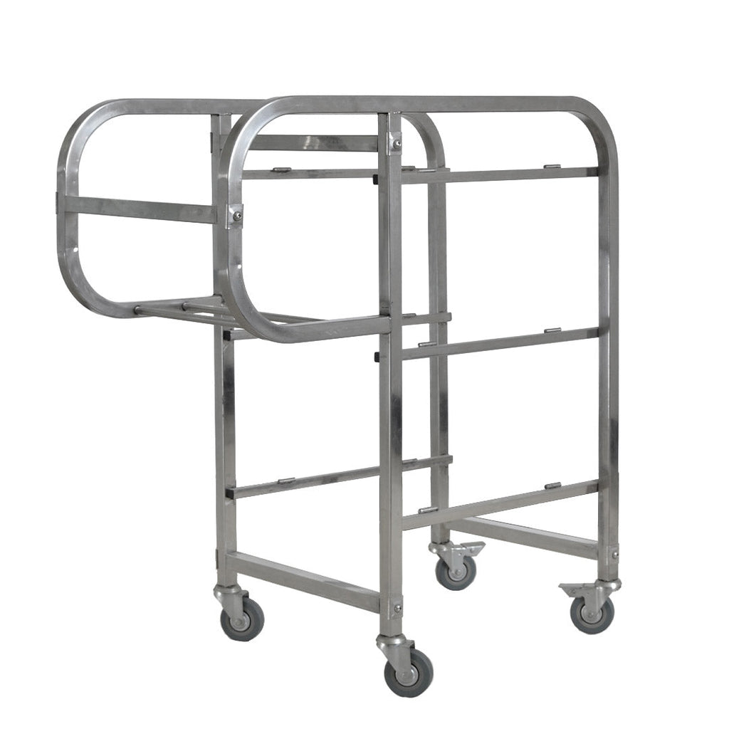 NNEAGS 3 Tier Food Trolley Food Waste Cart Five Buckets Kitchen Food Utility 82x43x92cm Square
