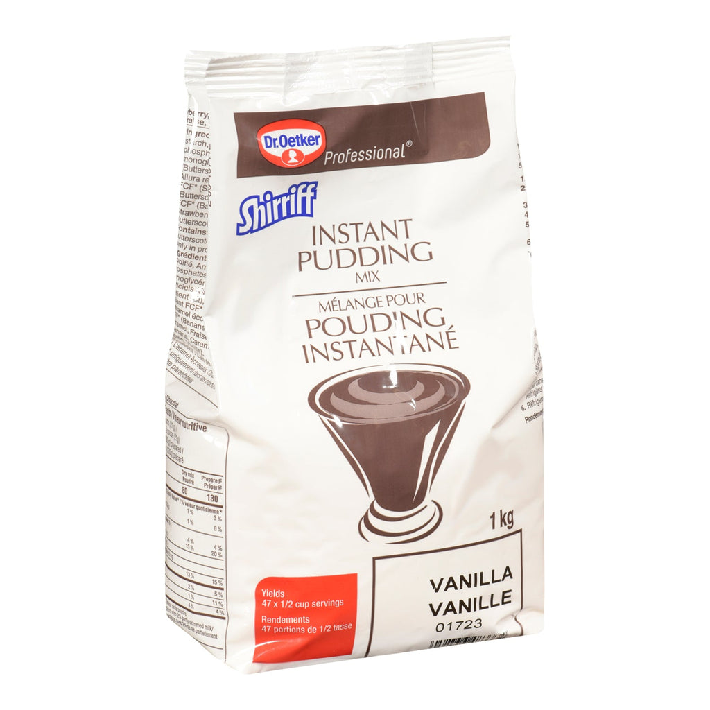 Pudding Vanilla Powder Instant - 2 x 1 kg - Shirriff - Baking Mixes and Ingredients - Canadian Distribution-0