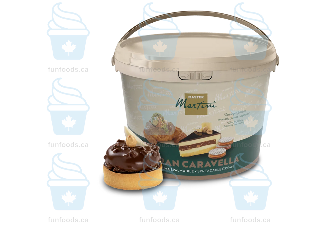 Crunchy Hazelnut Filling - 5 KG Bucket - Gran Caravella Crunch Nocciola Spreadable Cream - Master Martini Canada-1