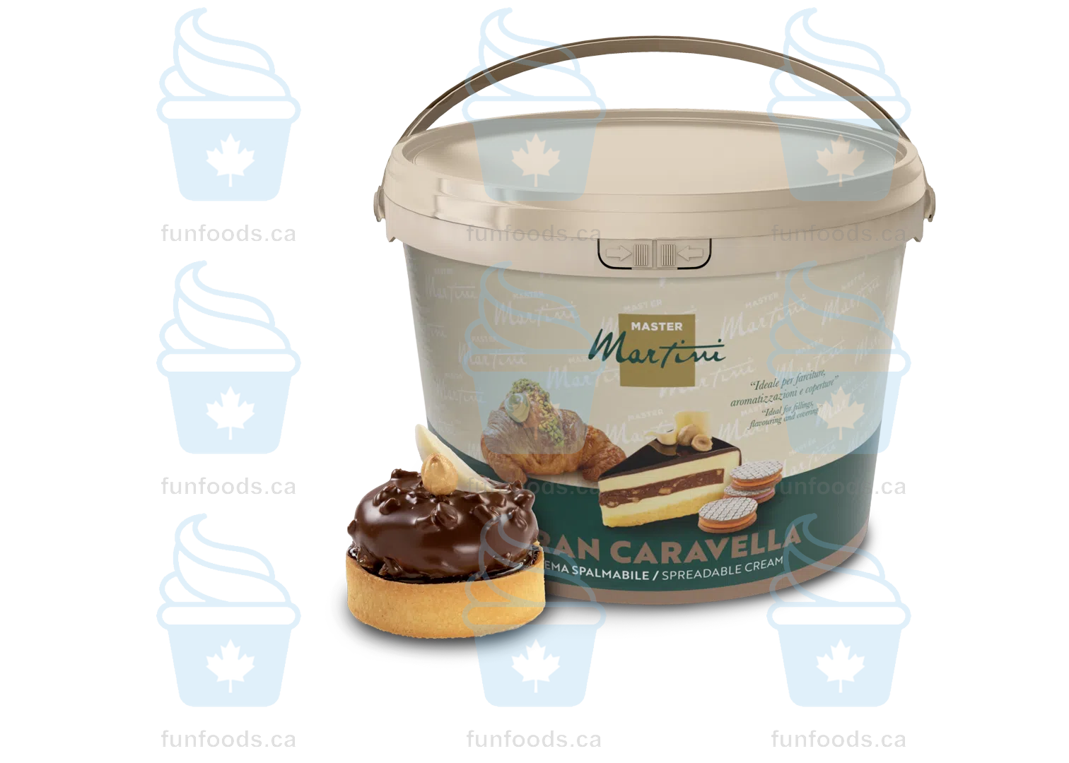 Crunchy Hazelnut Filling - 5 KG Bucket - Gran Caravella Crunch Nocciola Spreadable Cream - Master Martini Canada-1