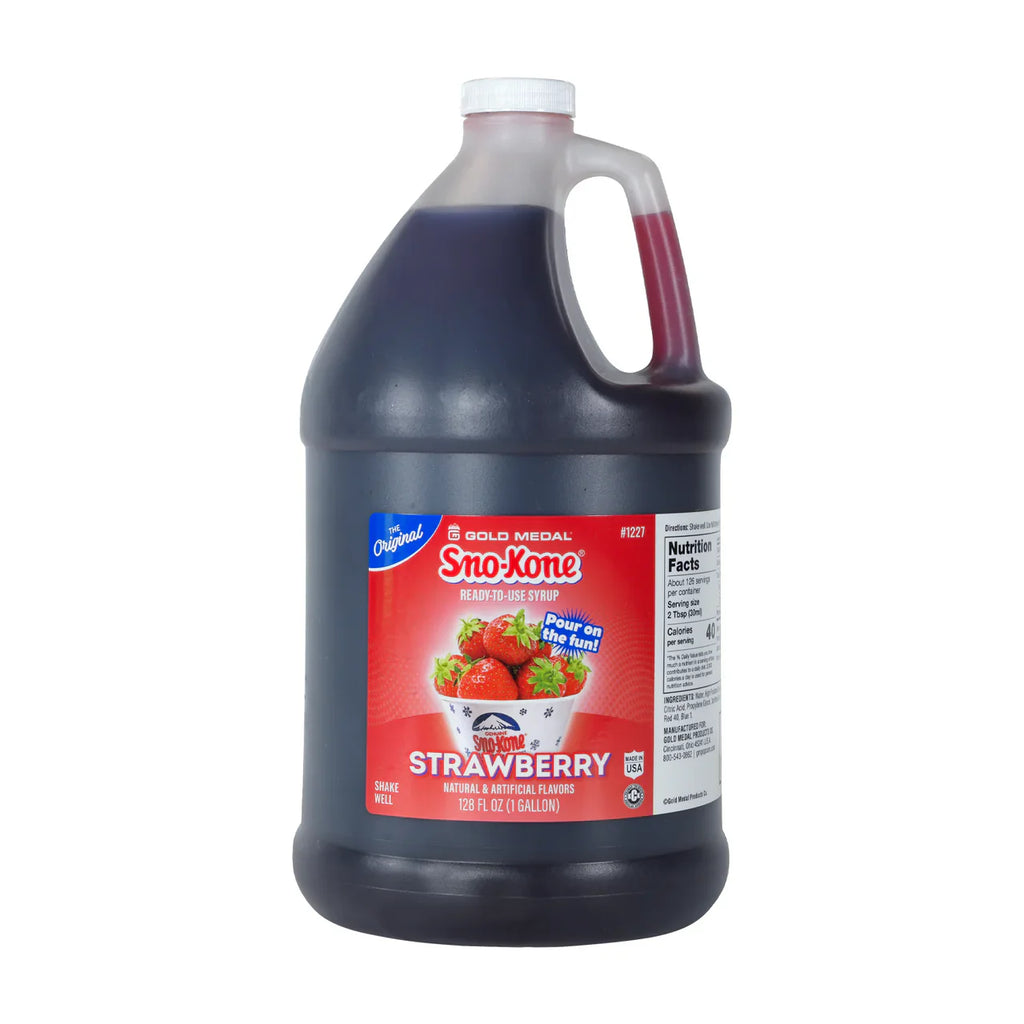 Strawberry - Sno-Treat Sno-Kone® Syrup - 4 x 1 Gallon - Canadian Distribution-0