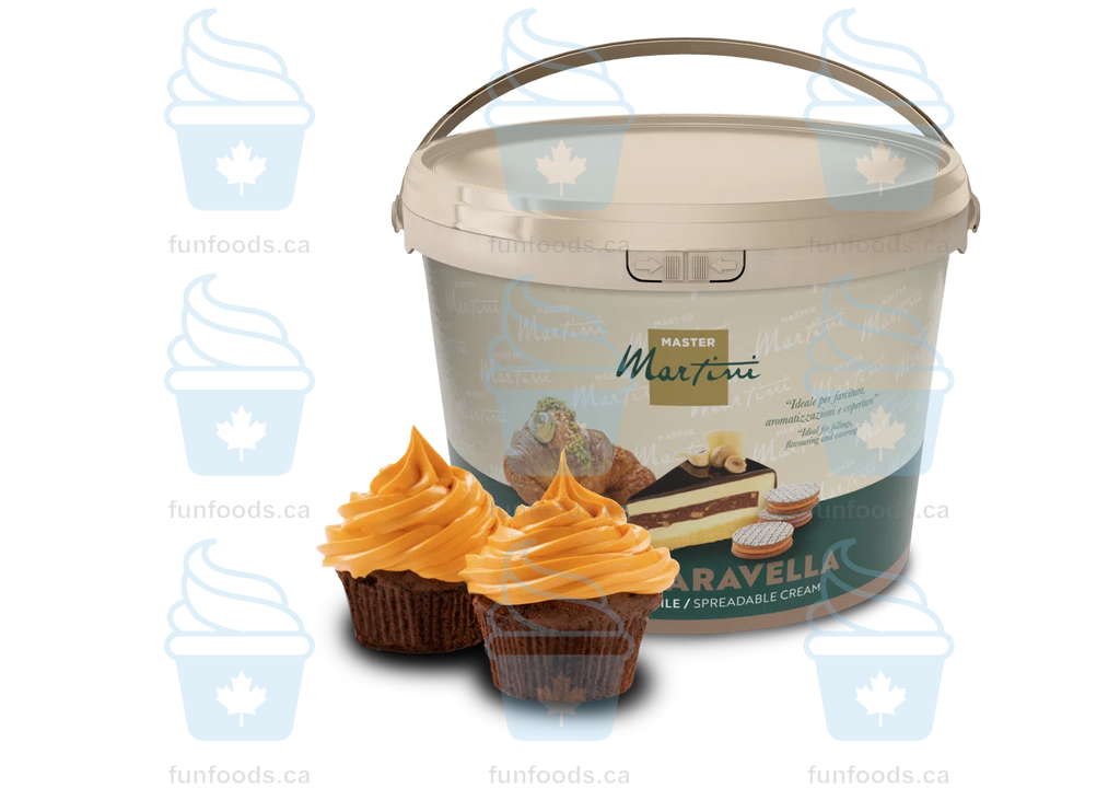 Smooth Orange Filling - 5 KG Bucket - Gran Caravella Arancia Spreadable Cream - Master Martini Canada-0