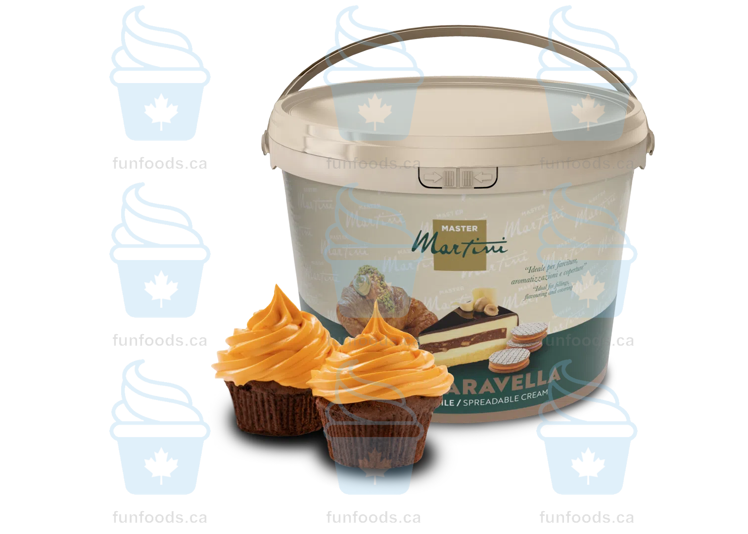 Smooth Orange Filling - 5 KG Bucket - Gran Caravella Arancia Spreadable Cream - Master Martini Canada-0
