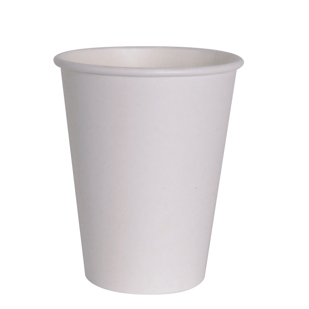 12 oz White Hot Drinks Paper Cups (1000 cups)-0