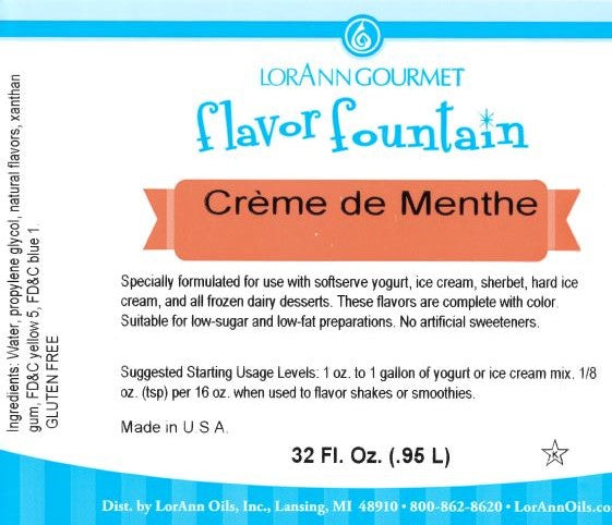Creme de Menthe Flavor - 4 oz. - 32 oz. - Ice Cream and Beverage Flavors - LorAnn Oils - Canadian Distribution-2