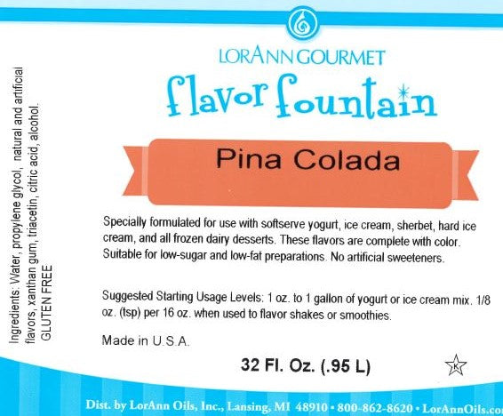 Pina Colada Flavor - 4 oz. - 32 oz. - Ice Cream and Beverage Flavors - LorAnn Oils - Canadian Distribution-2