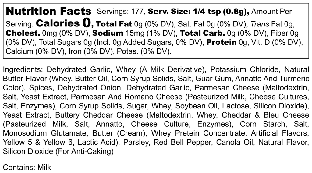 Hi-West Buttery Garlic Seasoning 5oz NO ADDED SALT-4