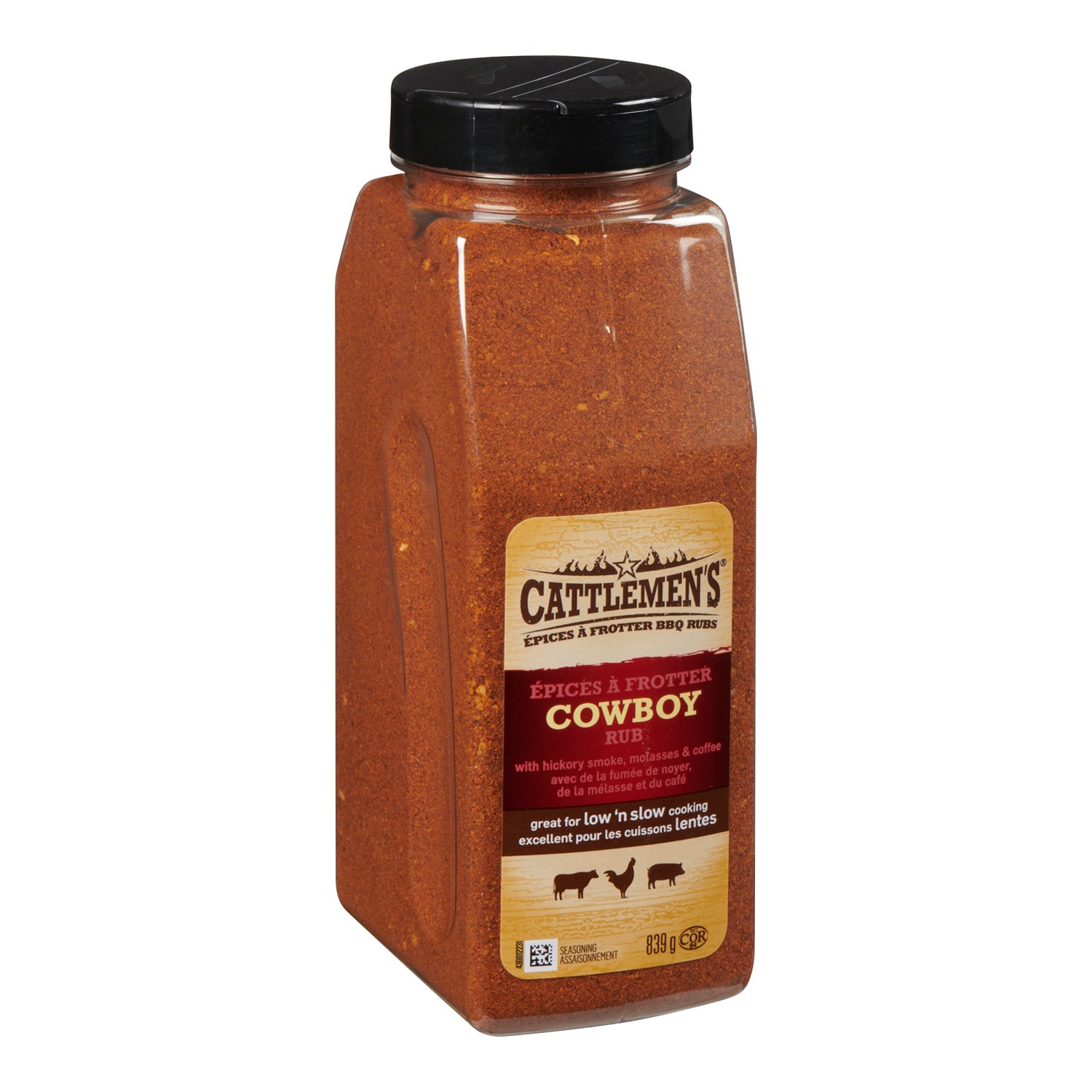 Seasoning Rub Cowboy - 6 x 839 g (Case = 1 x 839 g) - Cattlemen's - Restaurant and Foodservice Ingredients - Canadian Distribution-0