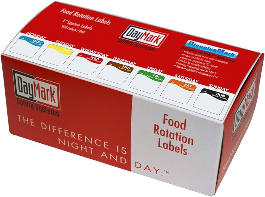 Label Roll Dissolve Sunday 1 x 1.5 - 500 count (Case = 24 x 500 count) - Daymark Food Sa - Packaging and Accessories - Restaurant Supplies and Equipment - Canadian Distribution-0