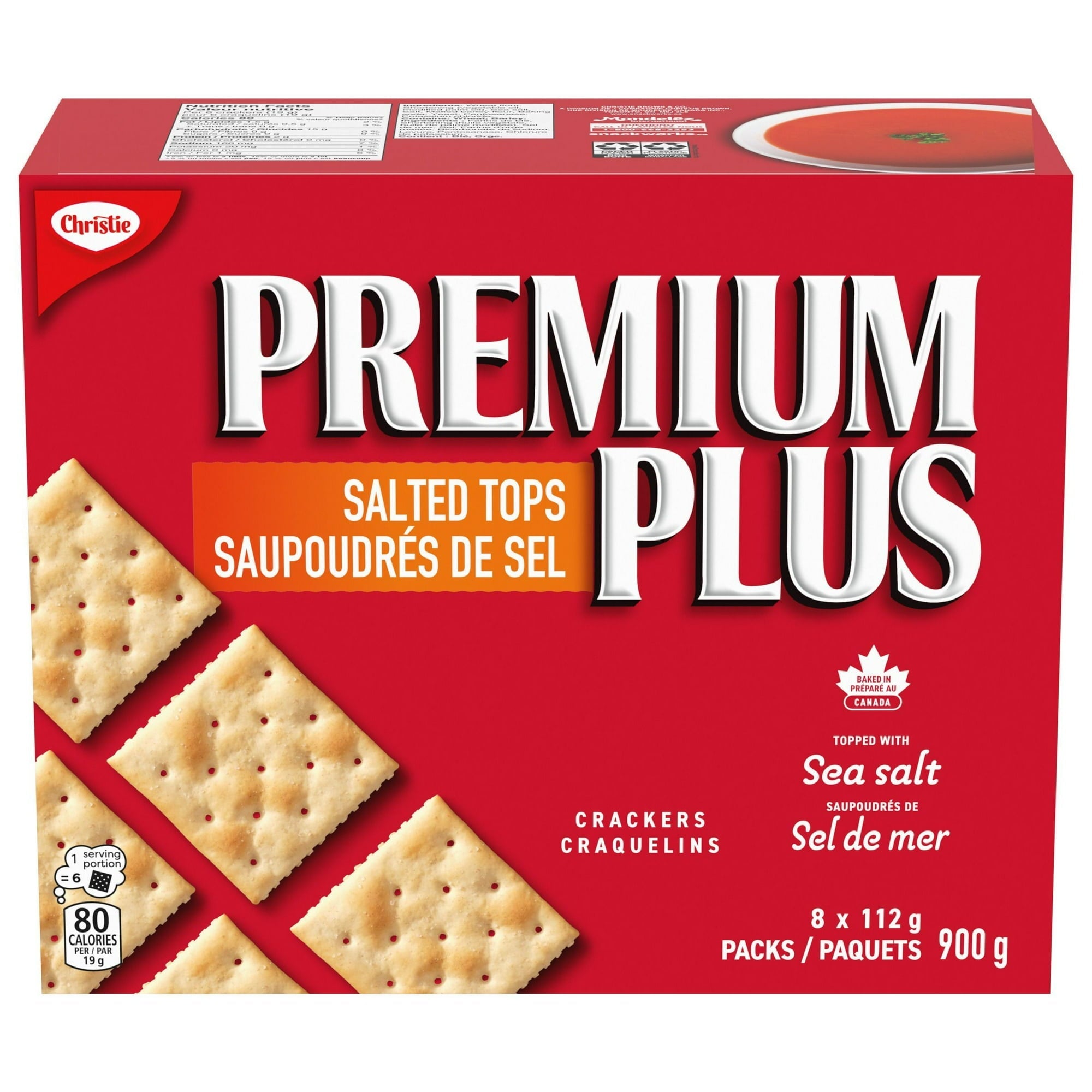 Cracker Premium Plus Salted - 6 x 900 g - Christie - Restaurant and Foodservice Ingredients - Canadian Distribution-0