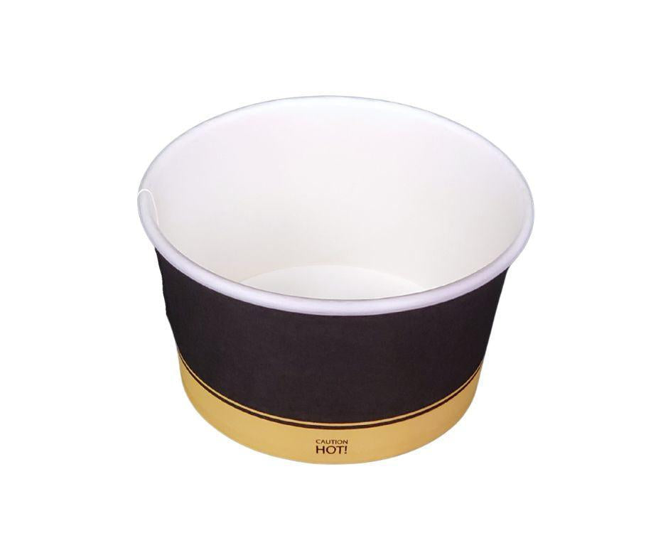 Morning Dew - 12 oz Paper Soup Container - Ebony Print - 20 x 25 count-1