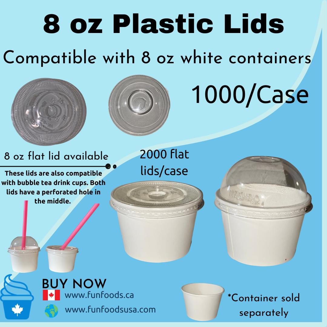 Dome Lids C95 for 95mm pp cups, 2000 per case (for all three sizes 12 oz, 16 oz, and 20 oz) Also fits 8 oz paper containers 88808-1