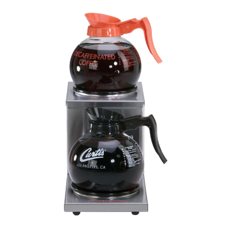 Wilbur Curtis AW-2SR-10 - Alpha Warmers - 2 Station Step-Up Decanter Warmer with Receptacle-0
