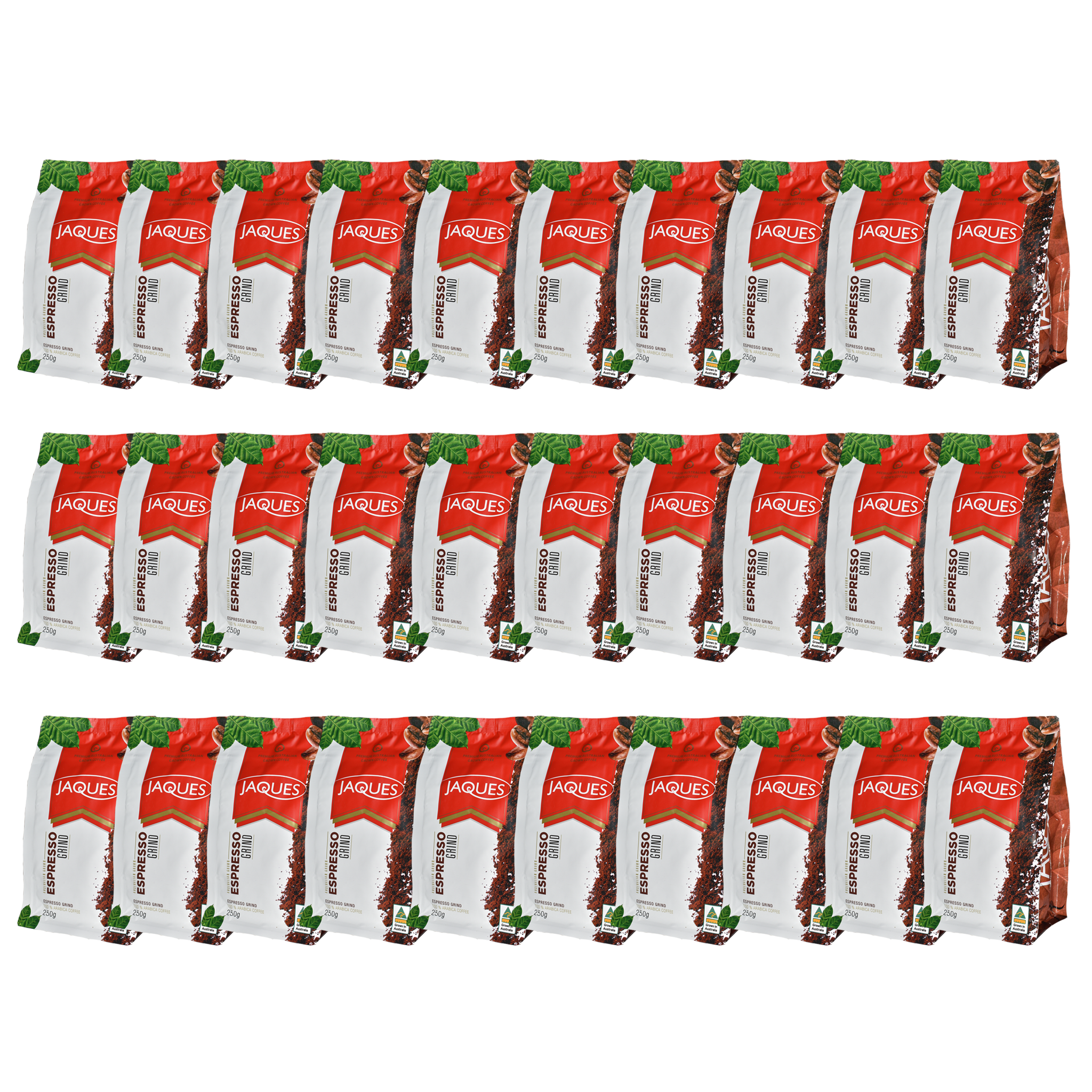 Carton 30 x 250g Espresso Roast - Espresso Grind (Jaques Coffee)