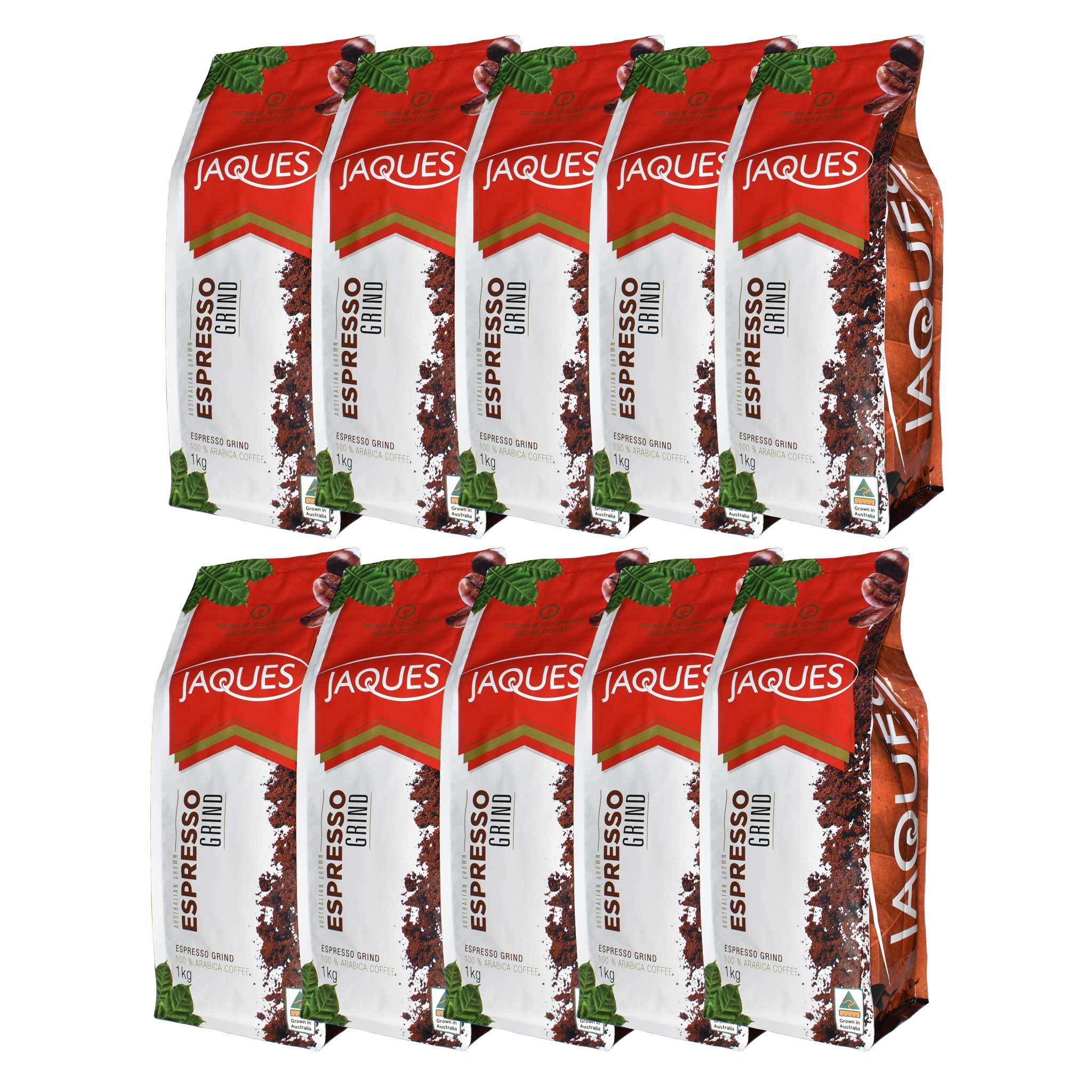 Carton 10 x 1Kg Espresso Roast - Espresso Grind (Jaques Coffee)