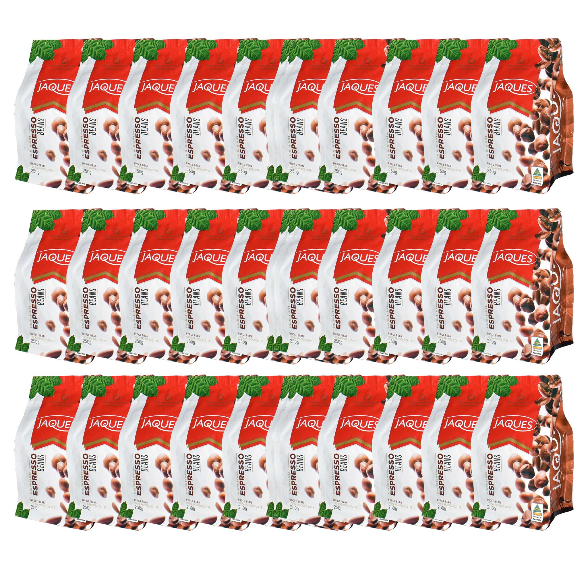 Carton 30 x 250g Espresso Roast - Whole Beans (Jaques Coffee)