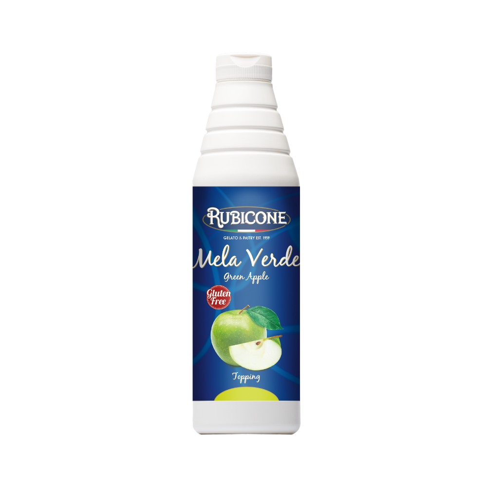 Green Apple Topping - 1 KG Squeeze Bottle - Rubicone Canada-0
