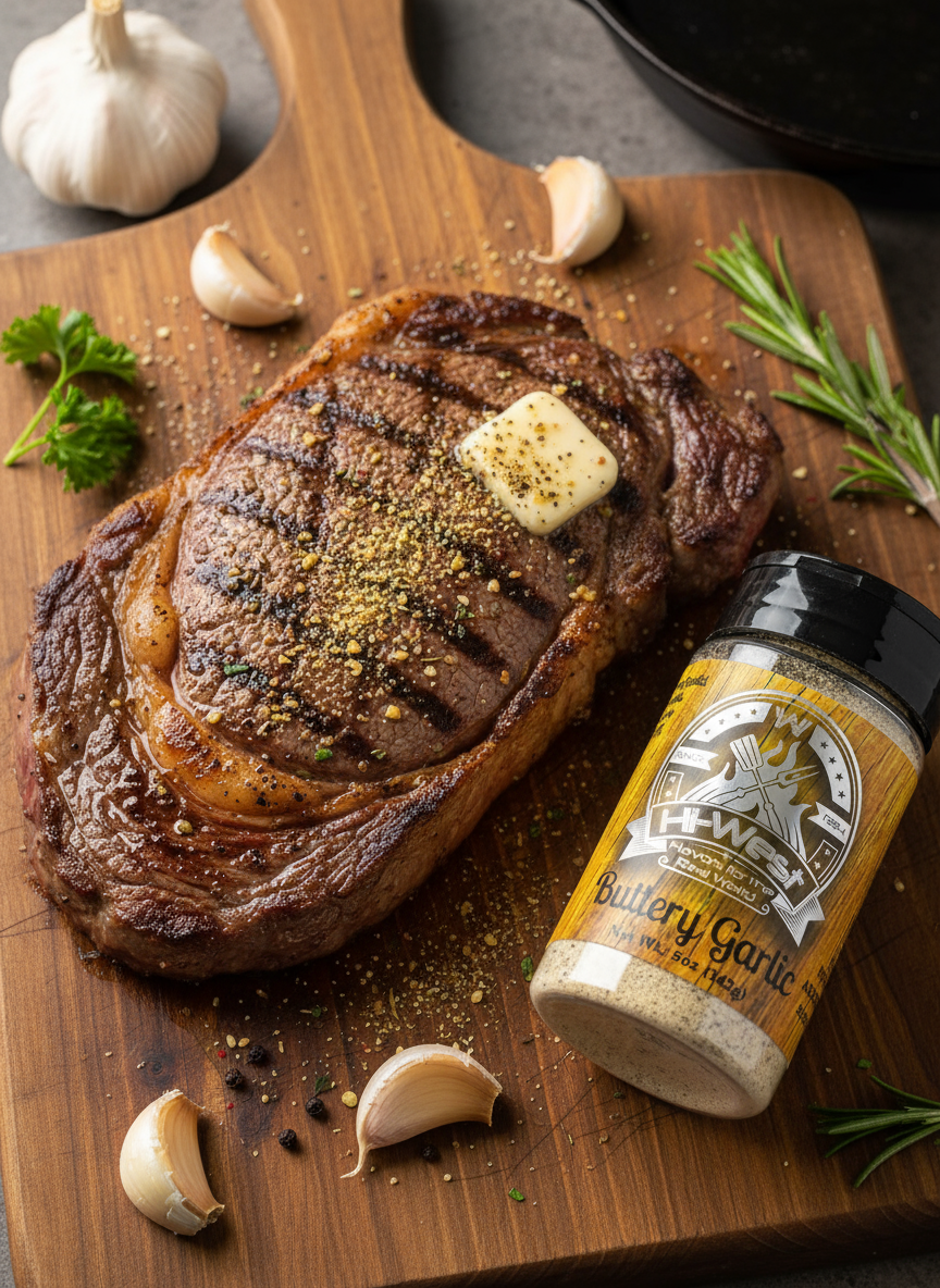 Hi-West Buttery Garlic Seasoning 5oz NO ADDED SALT-1