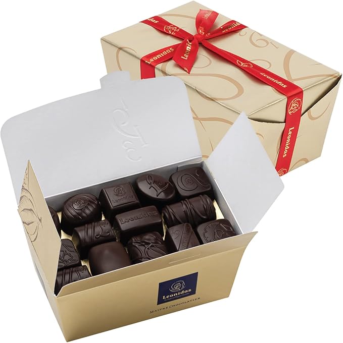 Leonidas Belgian Chocolates | (1 x 32pc 500g) | All Dark Chocolates in a Beautiful Gift Box | Imported fine Chocolate from Belgium | Canadian Distribution-0