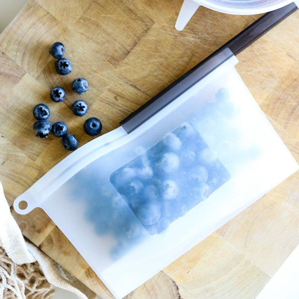 NNEDSZ 500mL - Reusable Food Grade Silicone Zip Lock Food Pouch