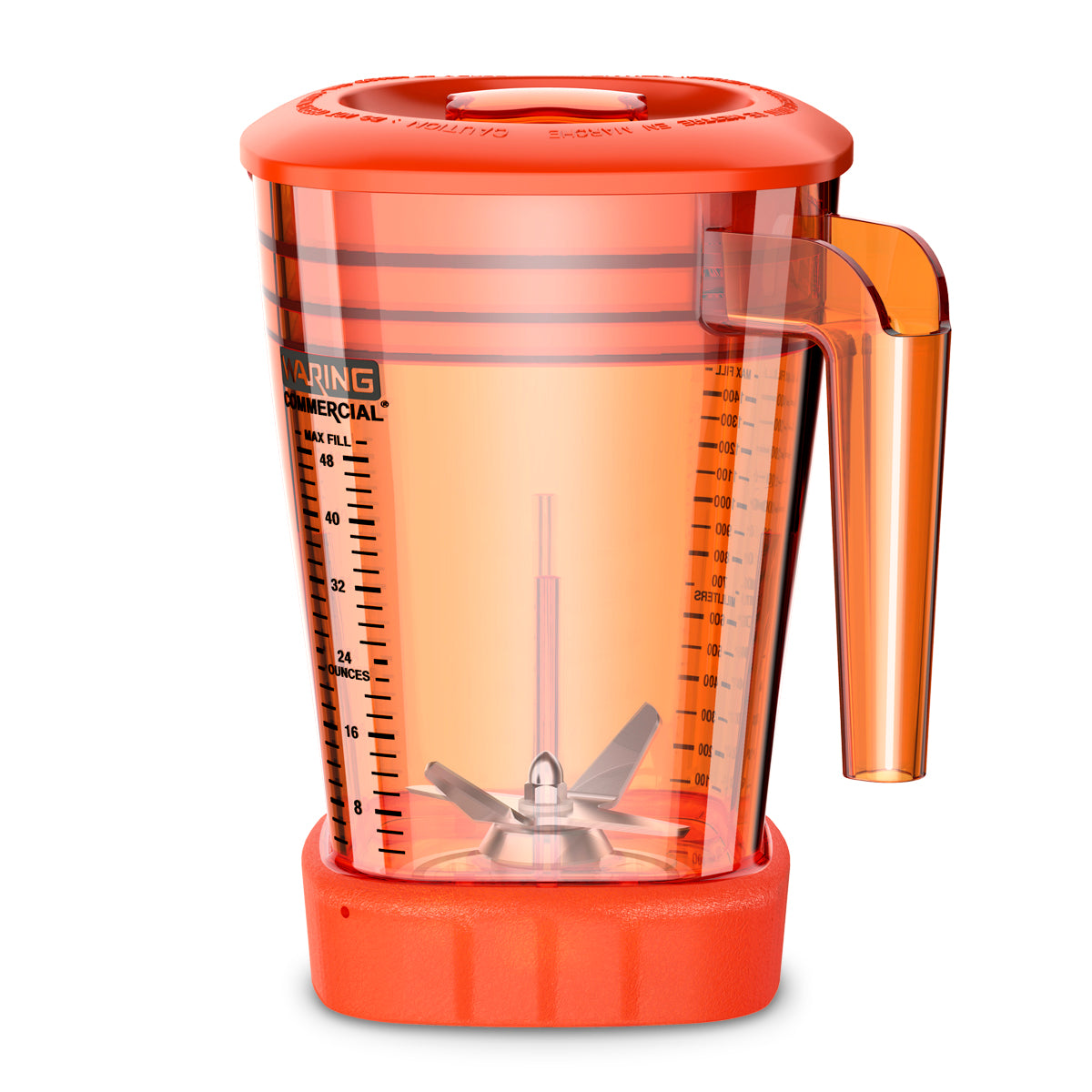 CAC93X-28 - Orange 48-oz. BPA-Free Copolyester Container Complete with Blade & Lid— MX Series-0