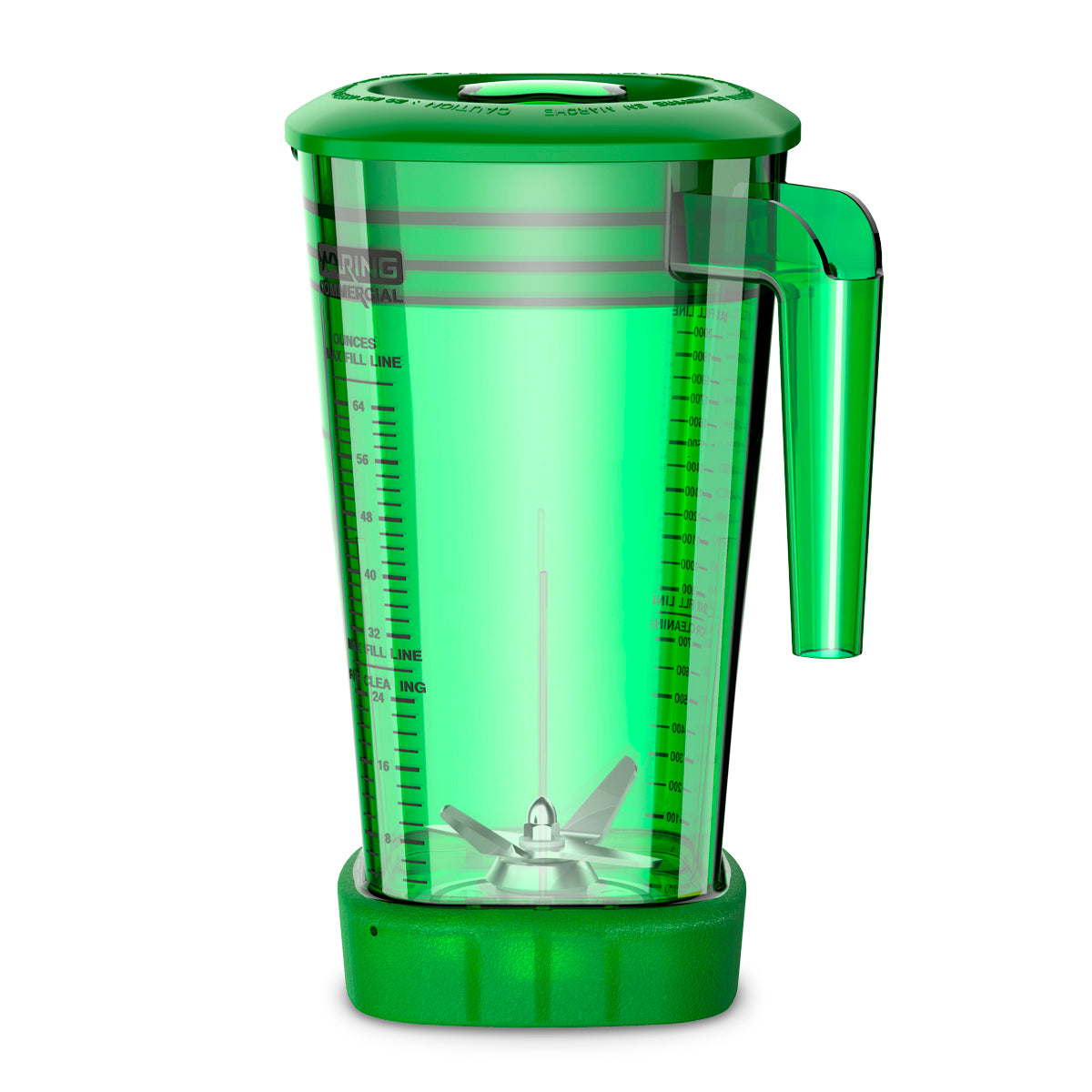 CAC95-12 - "The Raptor" 64-oz. BPA-Free Green Copolyester Container Complete with Blade and Lid — MX Series-0