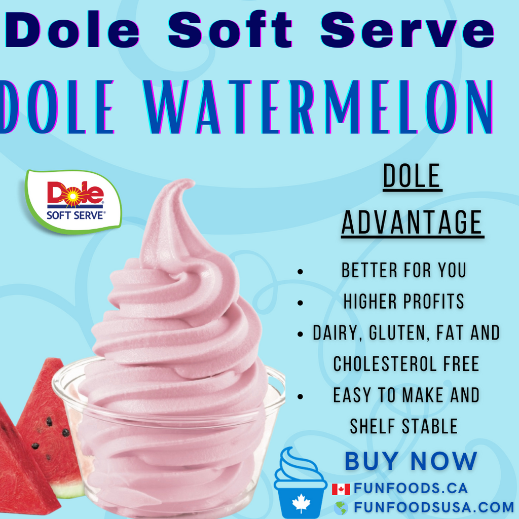 Dole Watermelon Soft Serve Mix - 4.4 Lbs. Bag - Case (4 X 4.4lb Bags) - Canadian Distribution-0