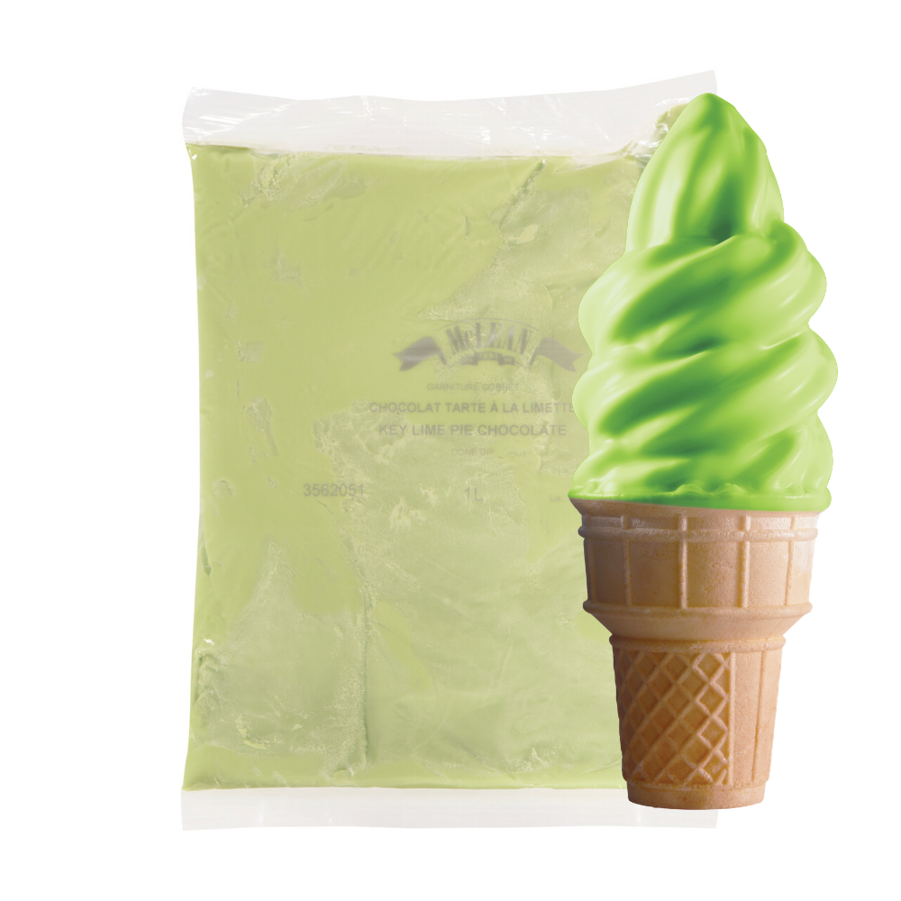 'REDUCED TO CLEAR' Key Lime Pie Chocolate Cone Dip Coating (Case = 5 x 1L Bags) by McLean Canada-0