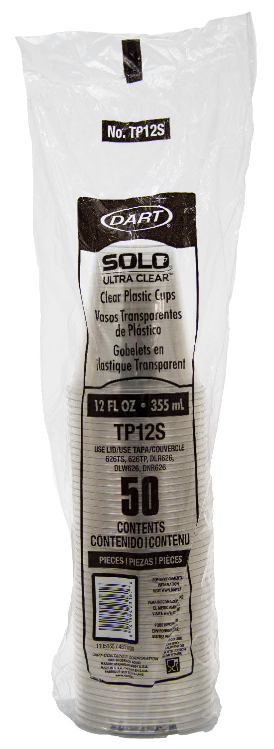Cup Plastic Clear 12 oz. Squat - 20 x 50 count - Dart Container - Packaging and Accessories - Restaurant Supplies and Equipment - Canadian Distribution-2