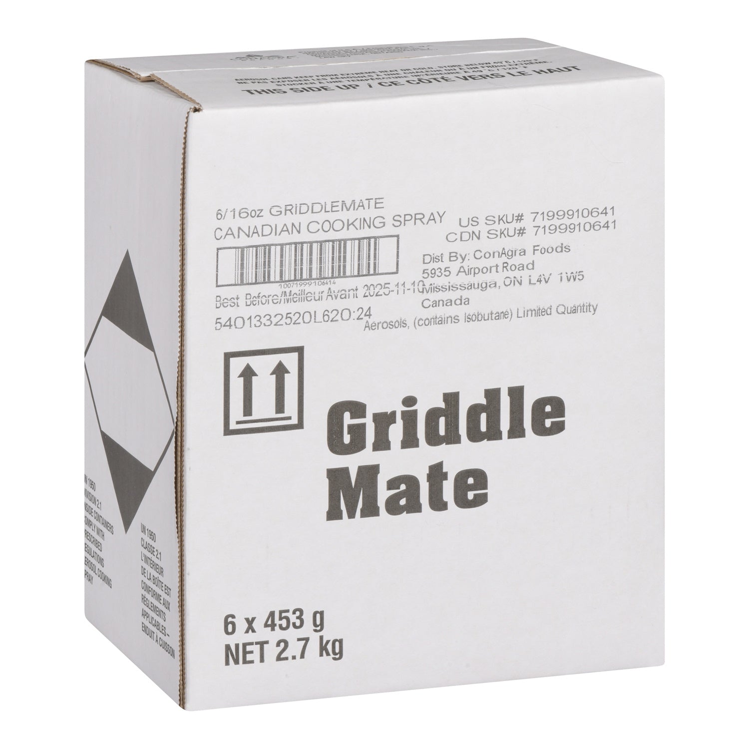 Pan Coating Spray Release - 6 x 16 oz - Griddle - Restaurant and Foodservice Ingredients - Canadian Distribution-1