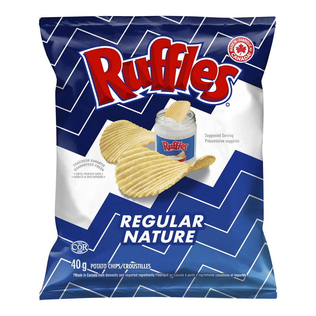 Chip Potato Ruffles Regular - 48 x 40 g - Ruffles - Restaurant and Foodservice Ingredients - Canadian Distribution-0