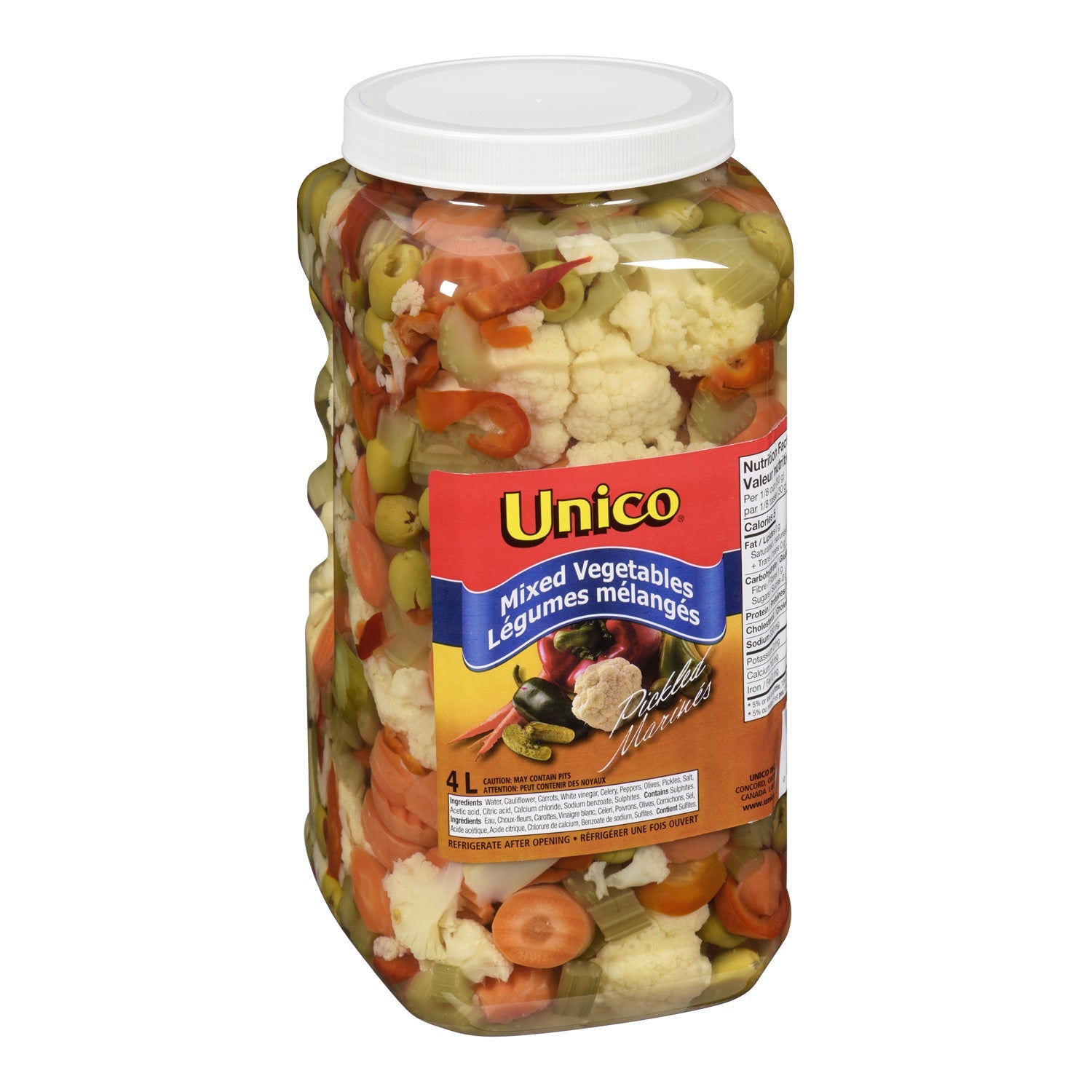 Vegetable Mixed Giardinera - 2 x 4 L - Unico Inc - Restaurant and Foodservice Ingredients - Canadian Distribution-0