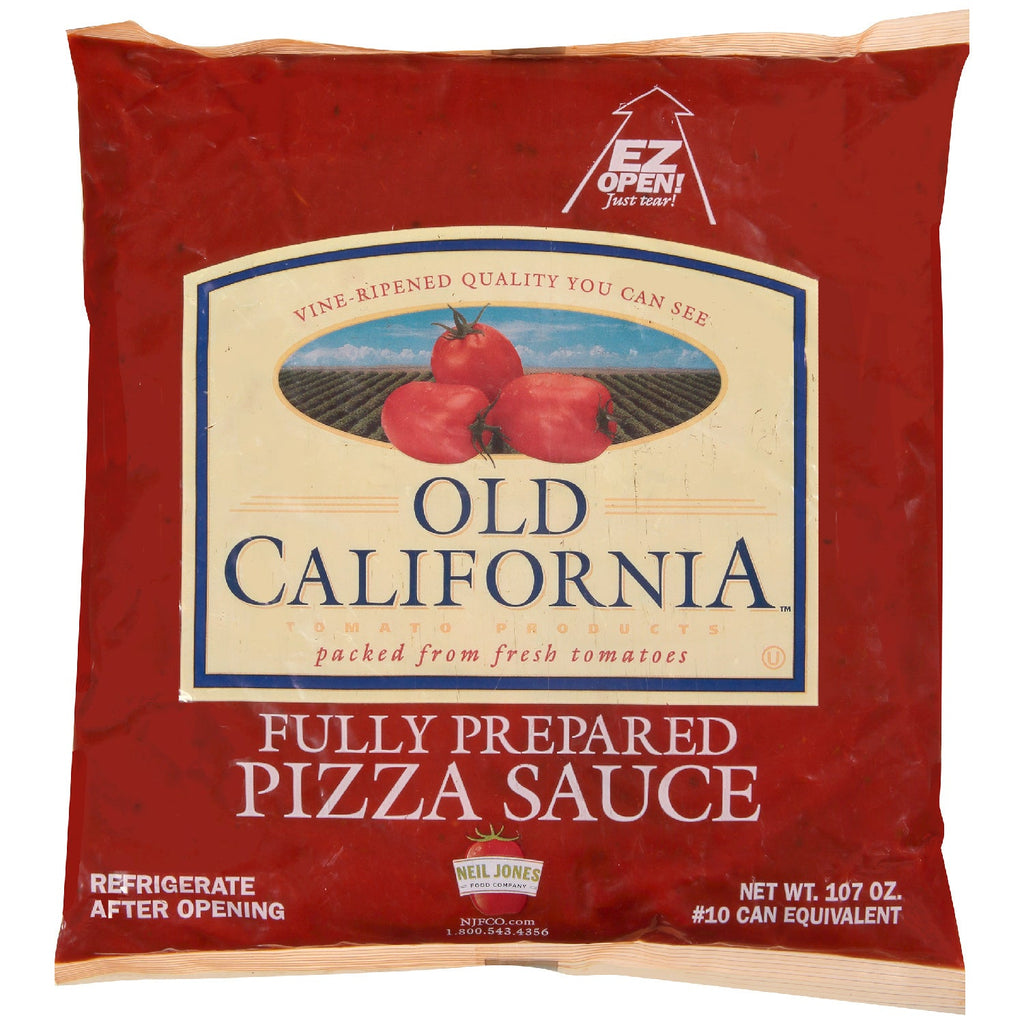 Sauce Pizza Fully Prepared Pouch - 6 x 107 oz - Old California - Restaurant and Foodservice Ingredients - Canadian Distribution-0