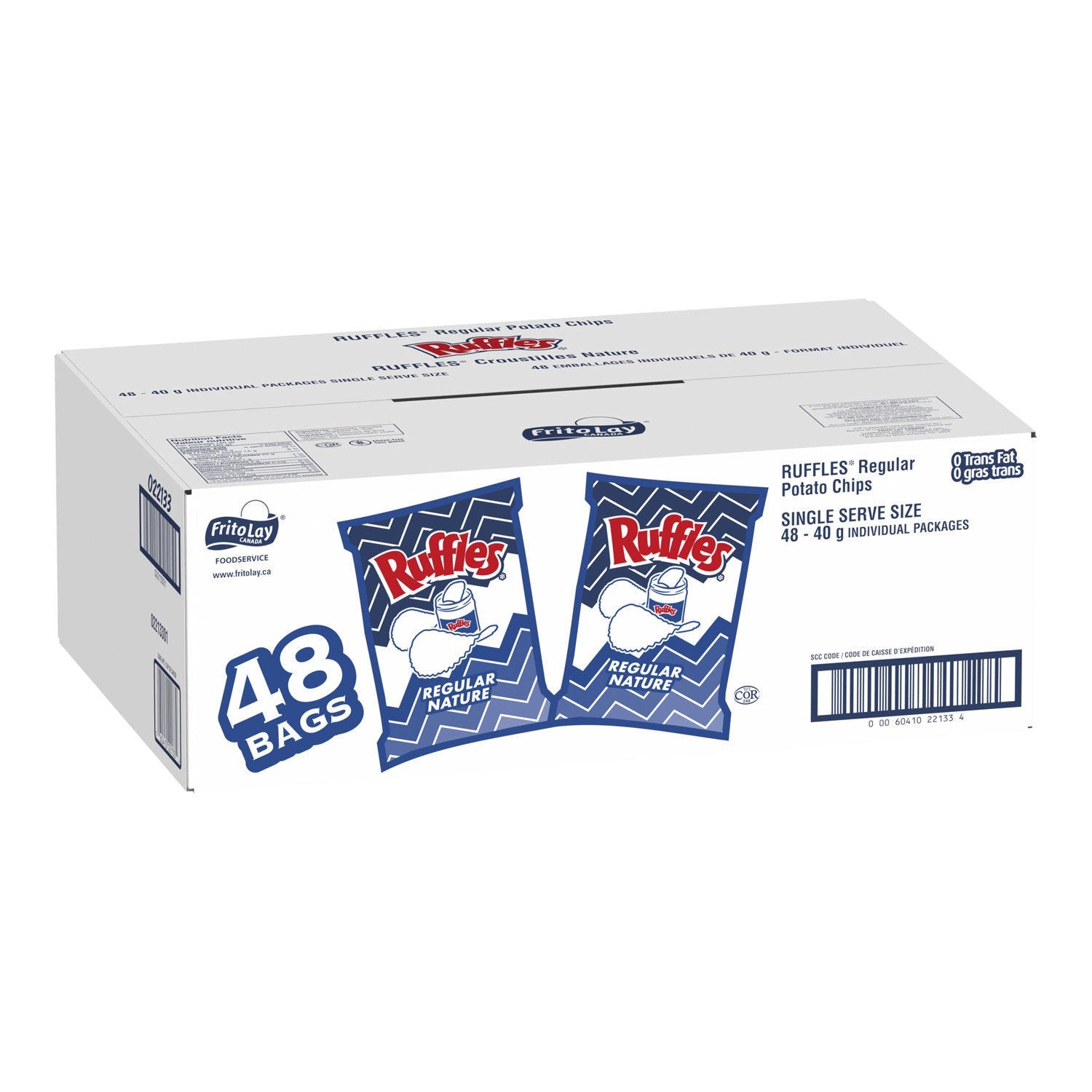 Chip Potato Ruffles Regular - 48 x 40 g - Ruffles - Restaurant and Foodservice Ingredients - Canadian Distribution-1